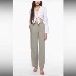 Wilfred effortless pants pale sage green color is same as first stock photo.